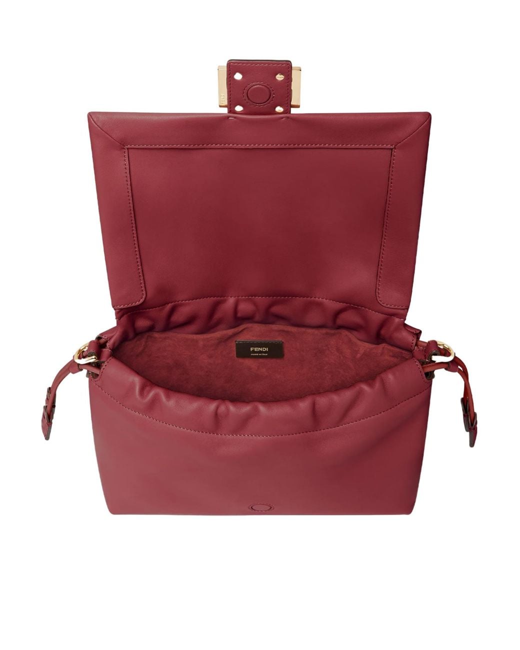 Fendi Red Mamma Baguette Medium Shoulder Bag