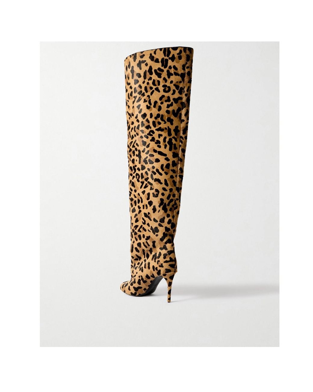 Alaïa Natural Leopard Print Over-The-Knee Boots