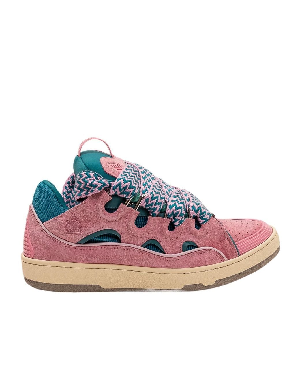 Lanvin Pink Curb Lace-Up Sneakers for men