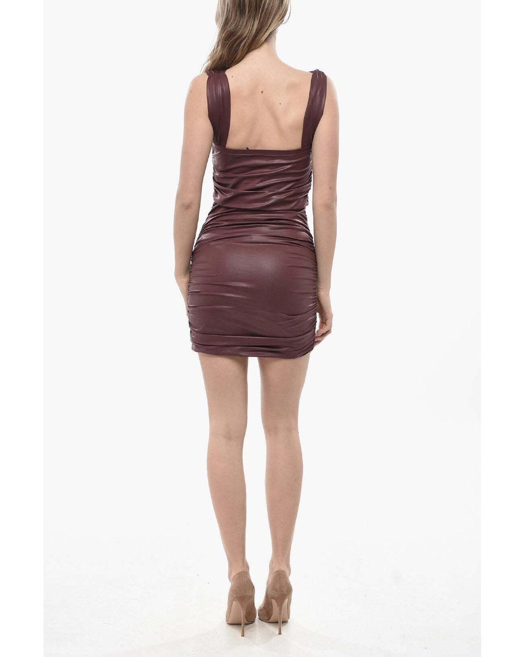 DSquared² Red Draped Mini Dress