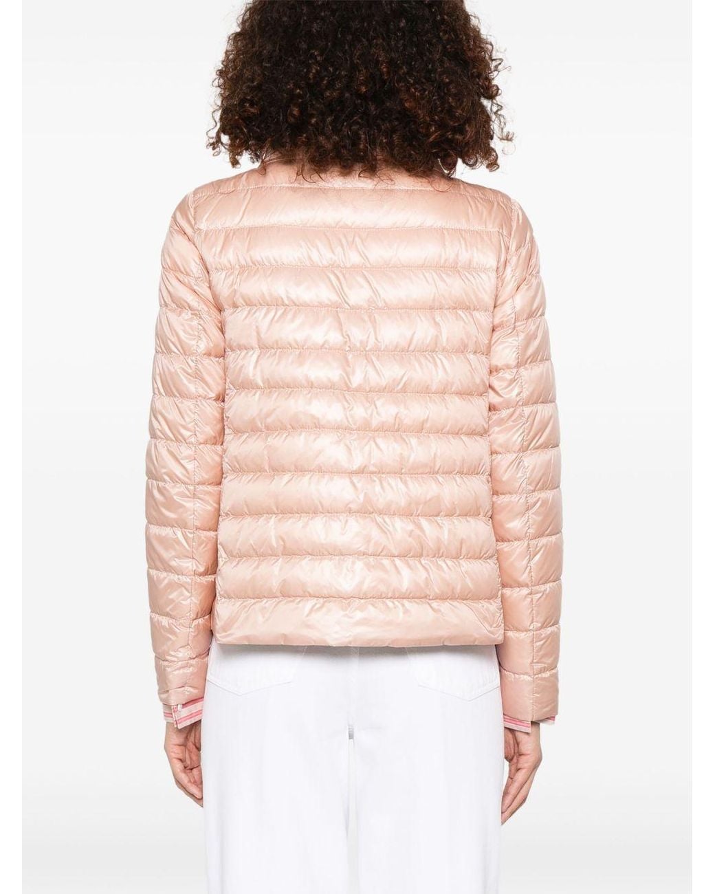 Herno Natural Quilted High-Neck Reversible Coat