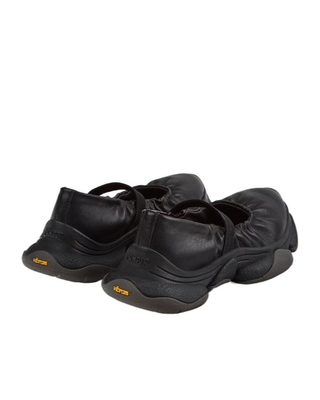Camper Black Round Toe Slip-On Sneakers