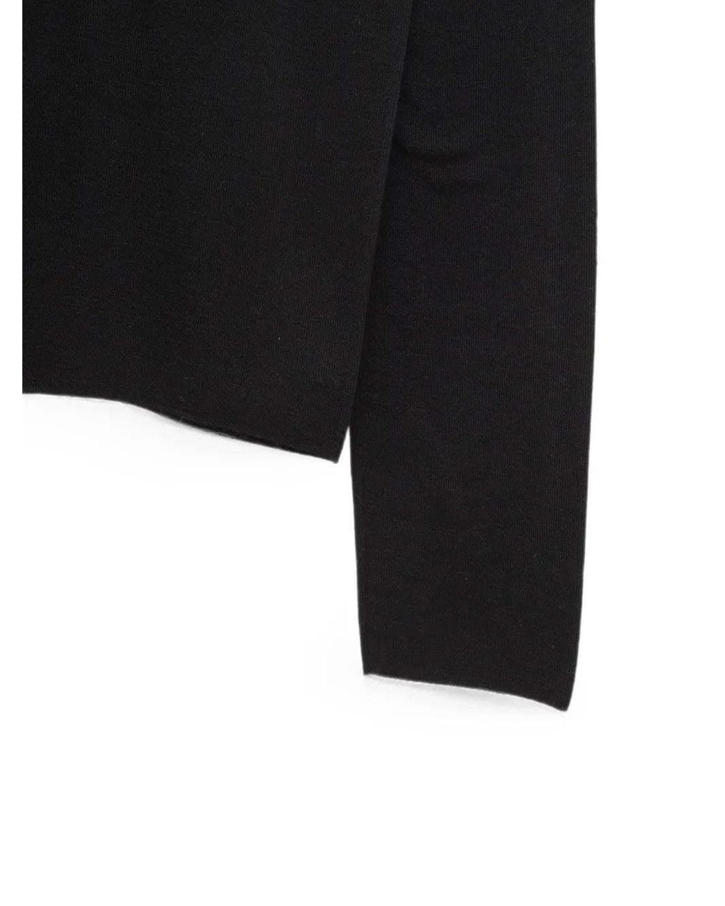 The Row Black Long-Sleeve Top