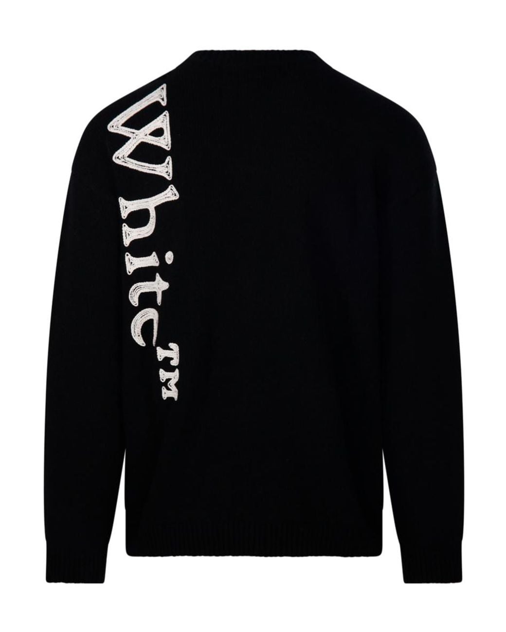 Off-White c/o Virgil Abloh Blue Logo-Embroidered Knitted Sweater for men