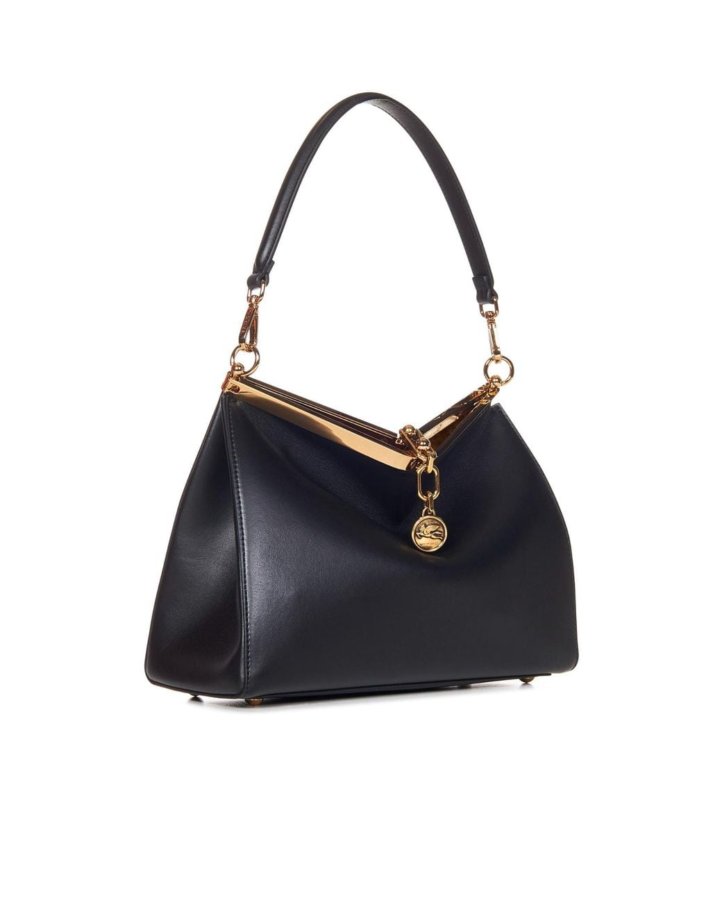 Etro Black Vela Medium Shoulder Bag