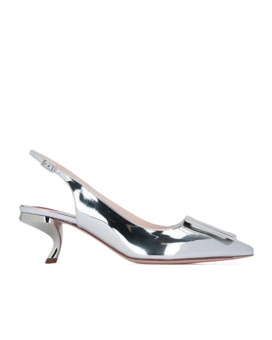 Roger Vivier White Virgule Slingback Heeled Pumps
