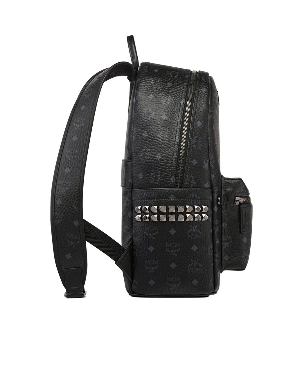 MCM Black Stark Medium Backpack for men