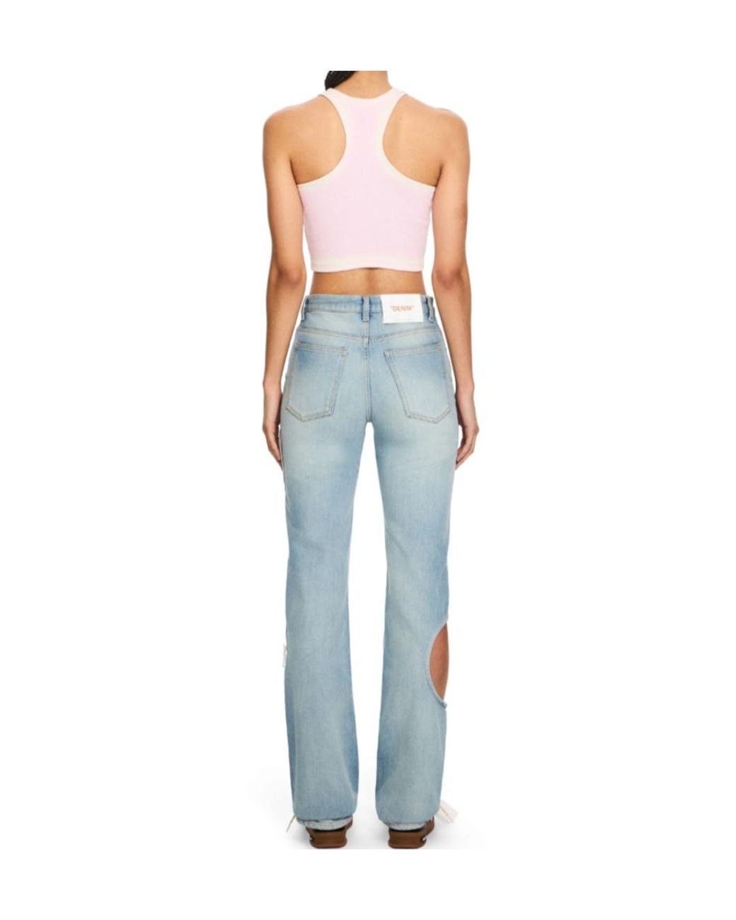 Off-White c/o Virgil Abloh Blue New Meteor Cut-Out Jeans