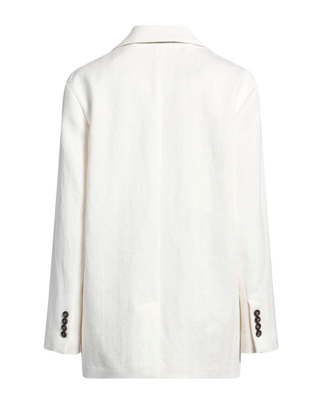 Brunello Cucinelli White Minimalist Single-Breasted Blazer