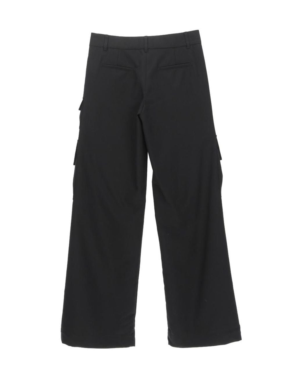 Off-White c/o Virgil Abloh Gray Logo Detailed Wide Leg Trousers