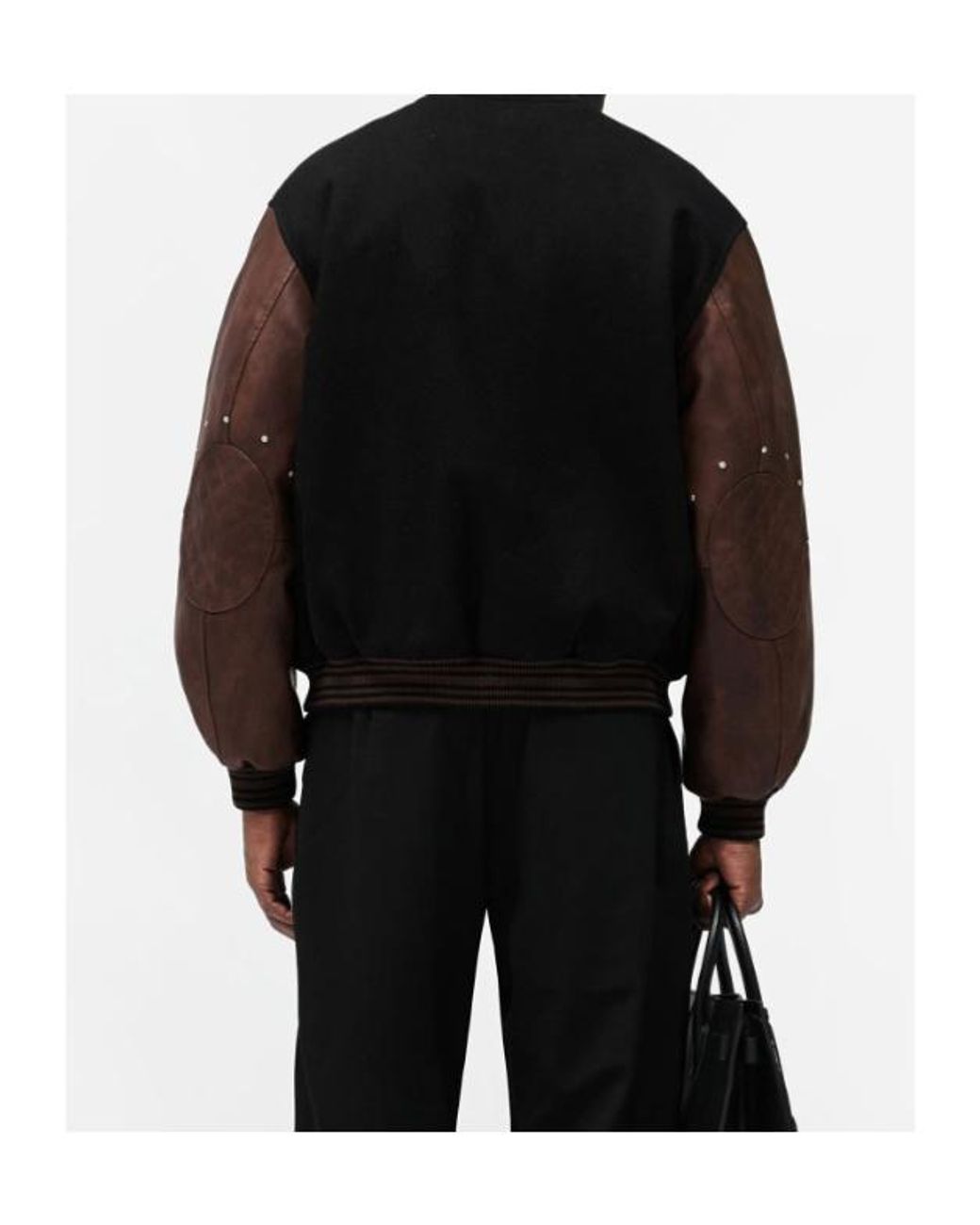 Represent Black Varsity Bomber Jacket for men