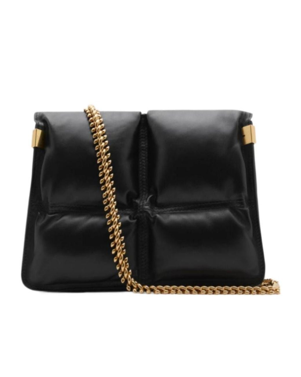Burberry Black Snip Quilted Chain-Link Crossbody Bag