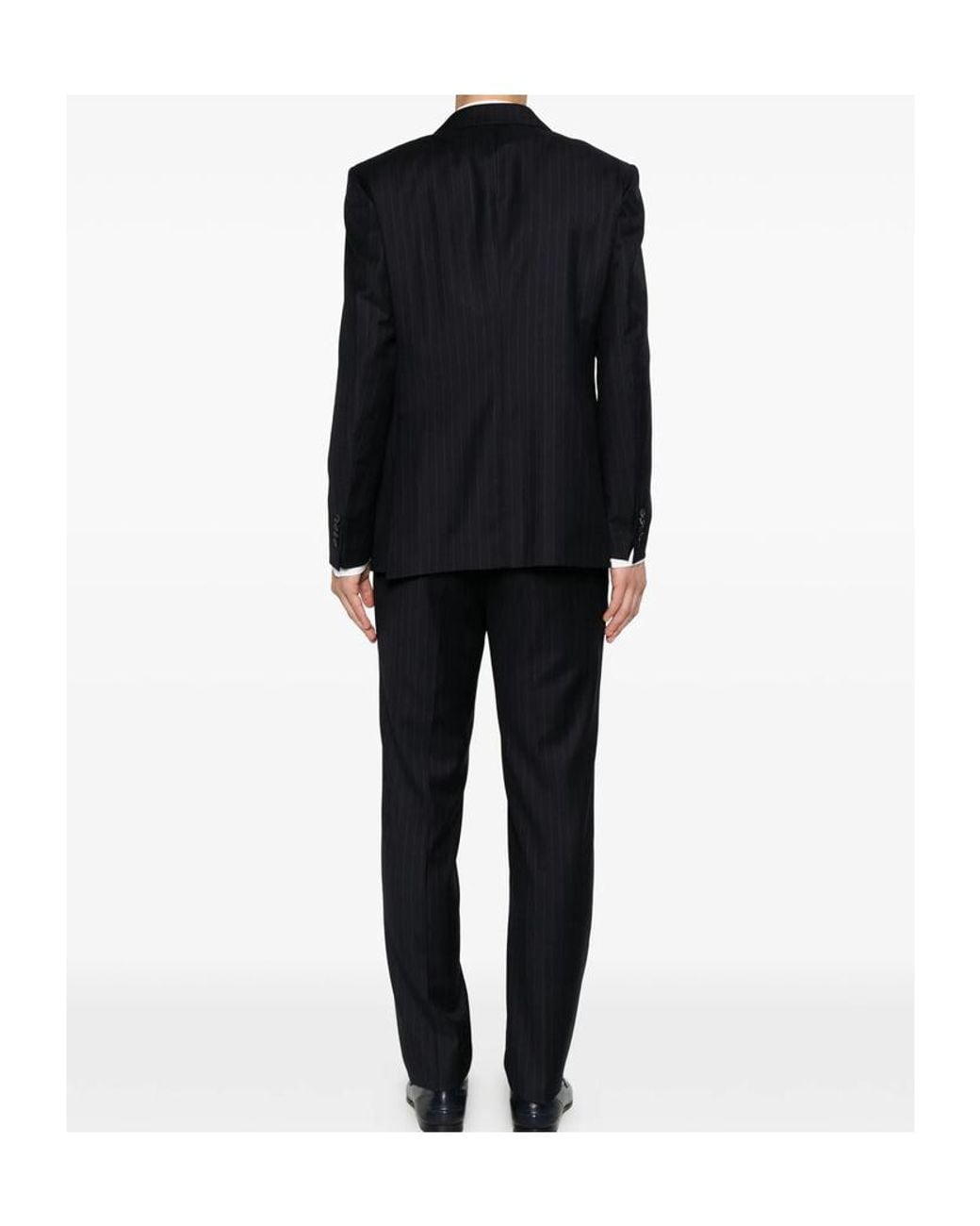 Tagliatore Black Long-Sleeved Suit And Trousers Two-Piece Set for men