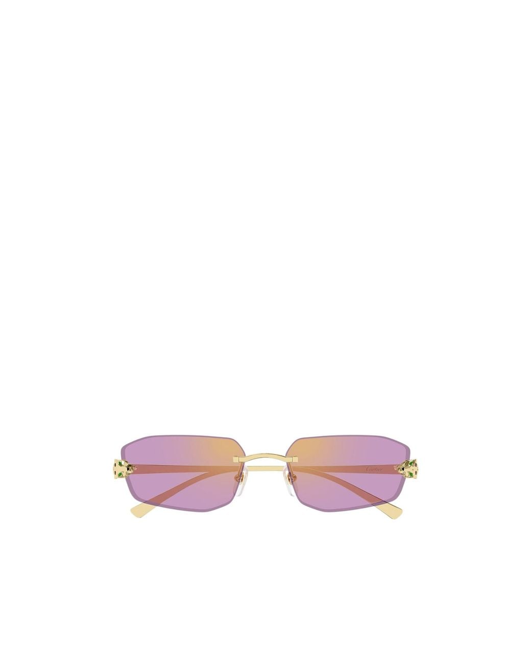 Cartier Pink Geometric Frame Sunglasses for men