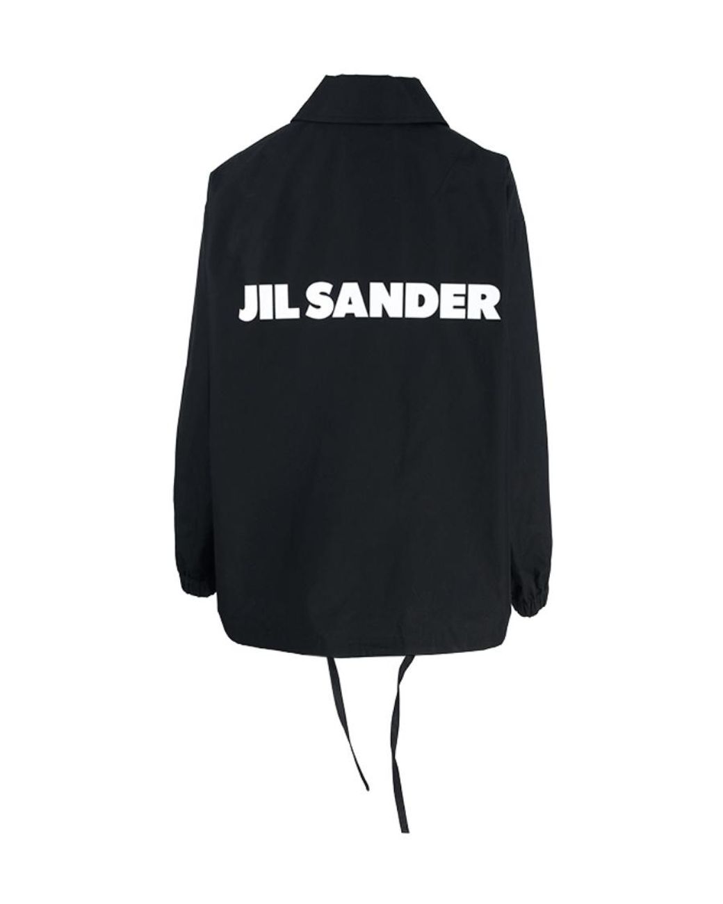 Jil Sander Blue Logo-Printed Drawstring Shirt Jacket