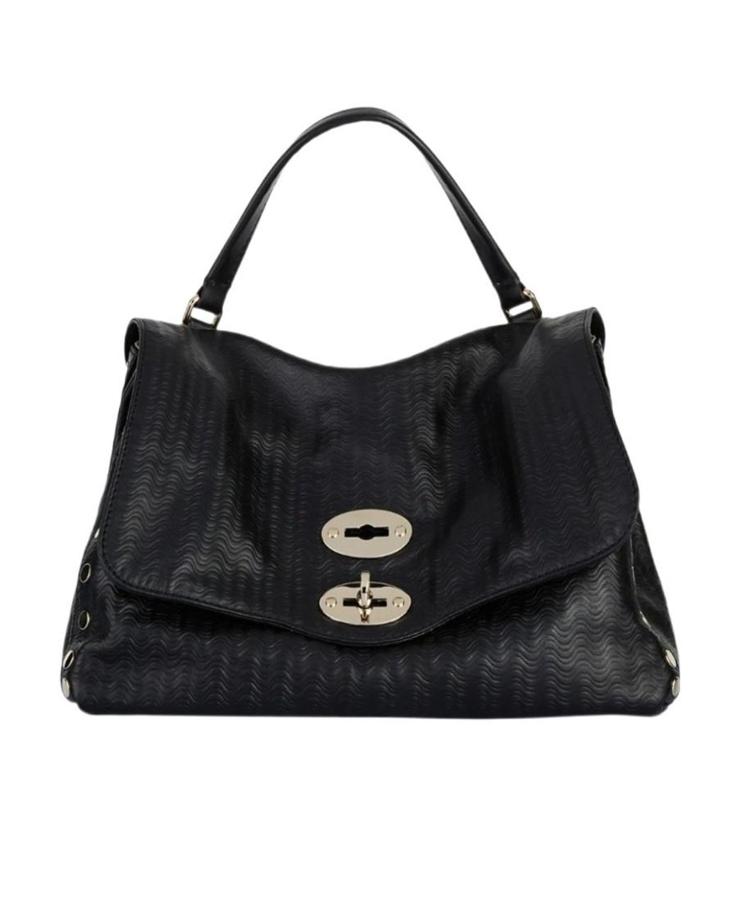 Zanellato Black Postina Leather Tote Bag