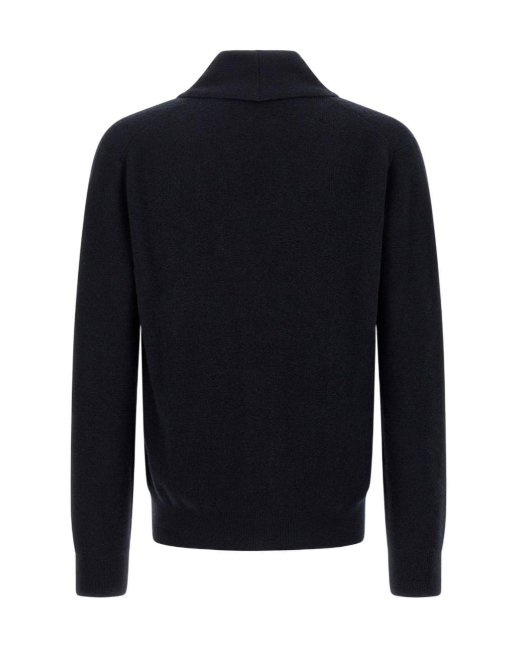 Brioni Blue Shawl Collar Knitted Cardigan for men