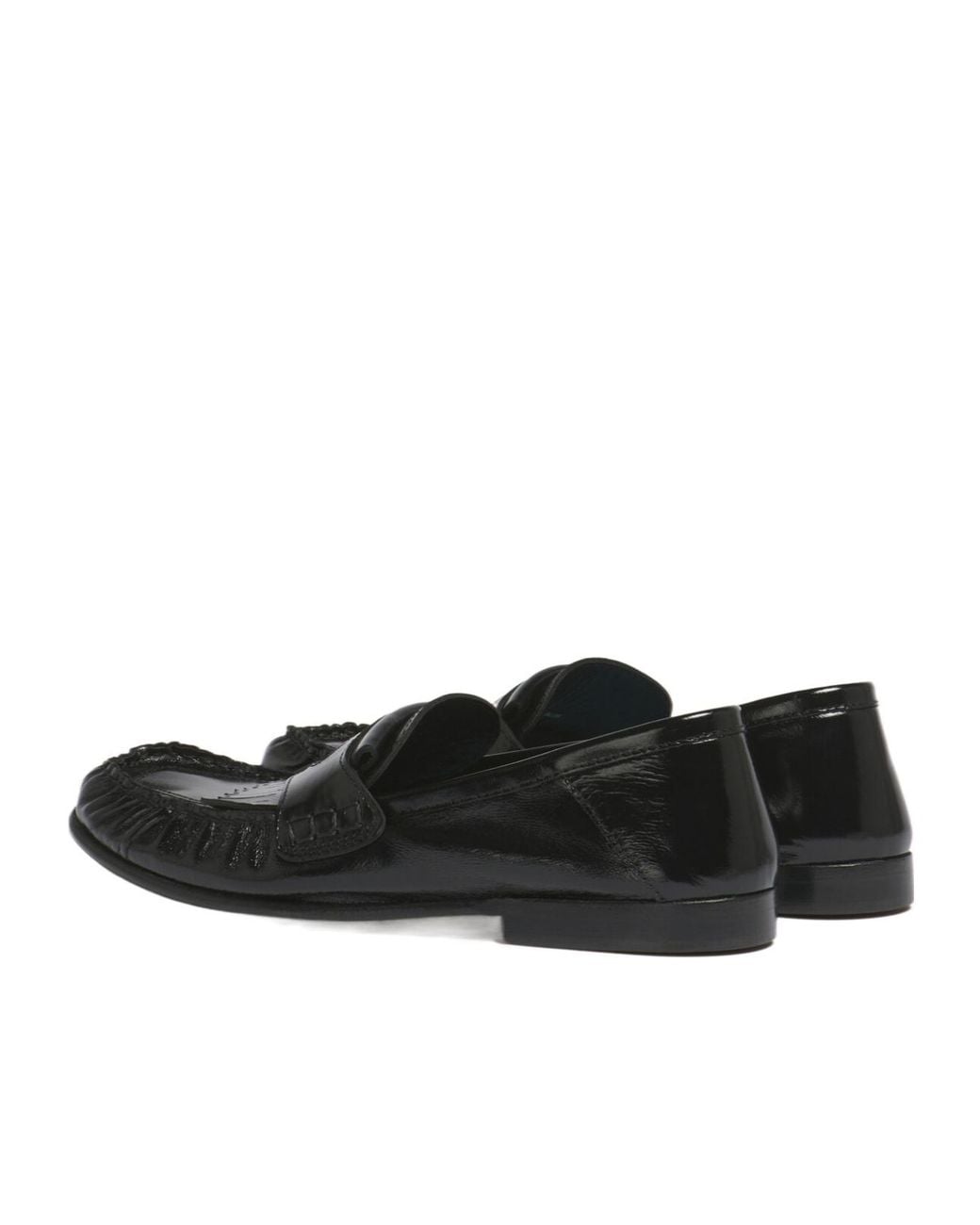 Marni Black Collapsible Heel Tassel Loafers