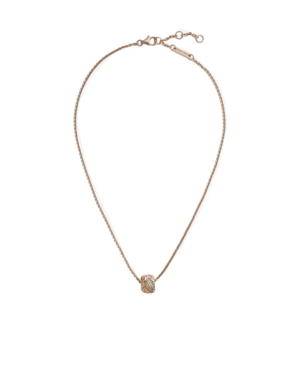 Bottega Veneta Metallic Drop Pendant Necklace