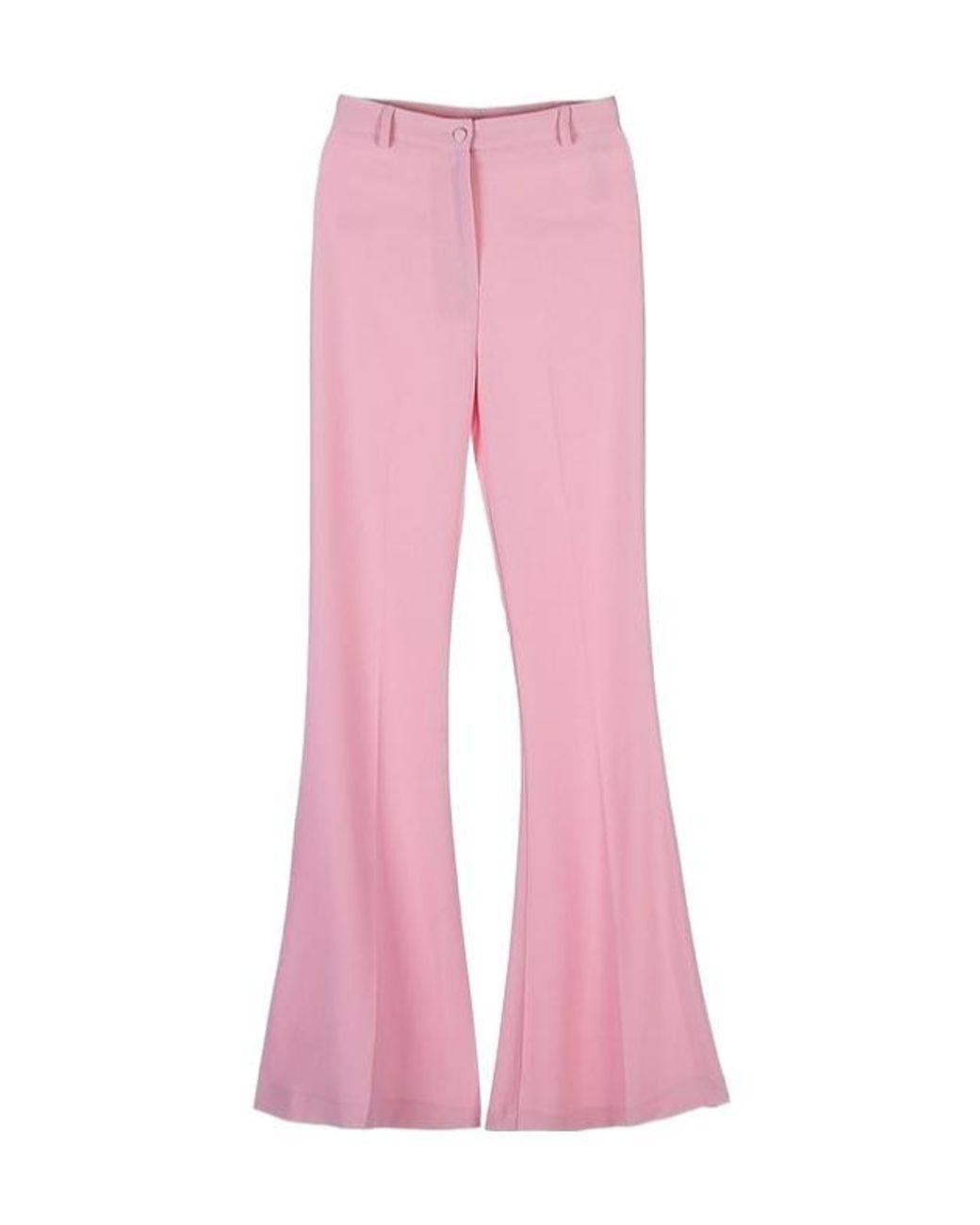 HEBE STUDIO Pink Casual Pants With Belt Loops