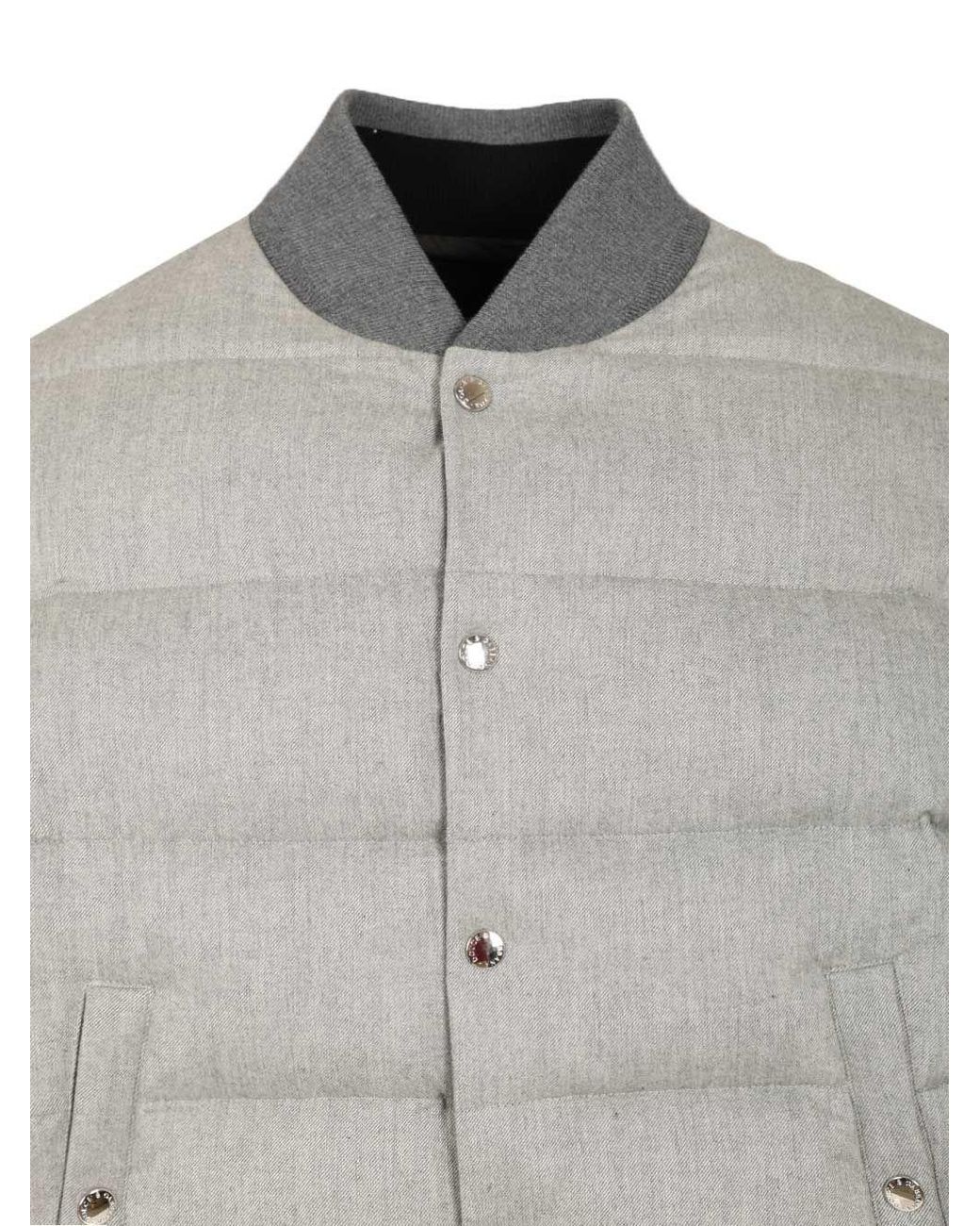 Dolce & Gabbana Gray Reversible Padded Jacket for men