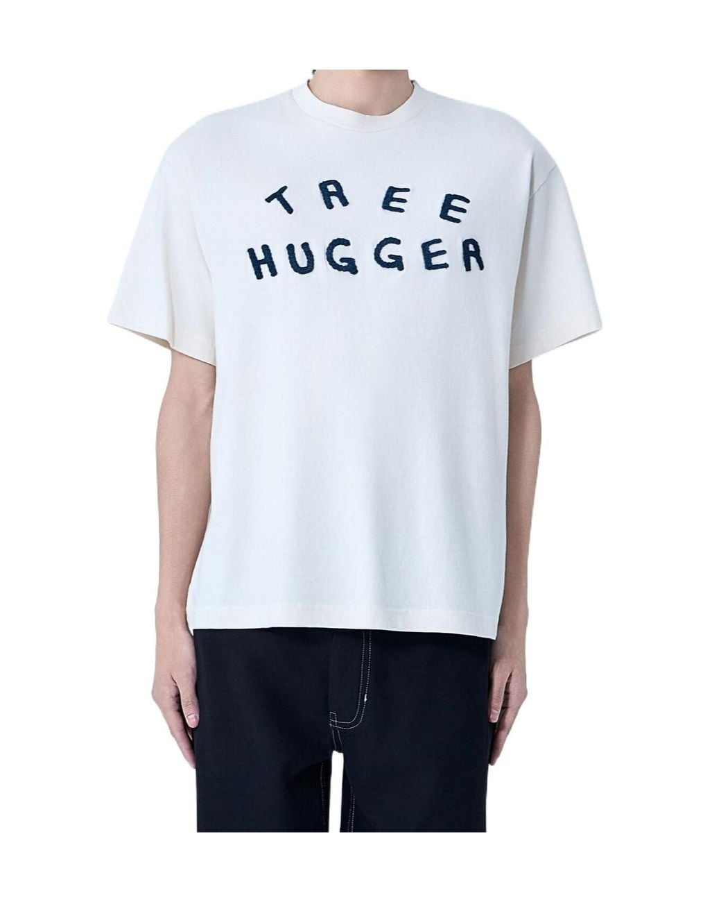 STORY mfg. Blue Logo-Embroidered Crewneck T-Shirt for men