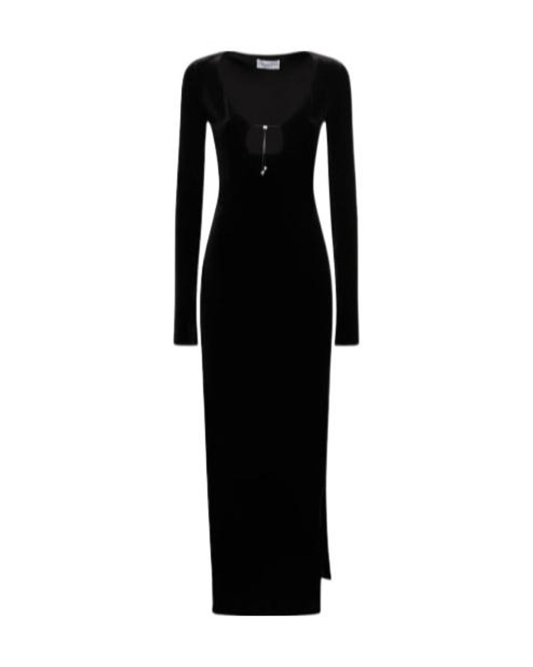 16Arlington Black Solaria Velvet Midi Dress