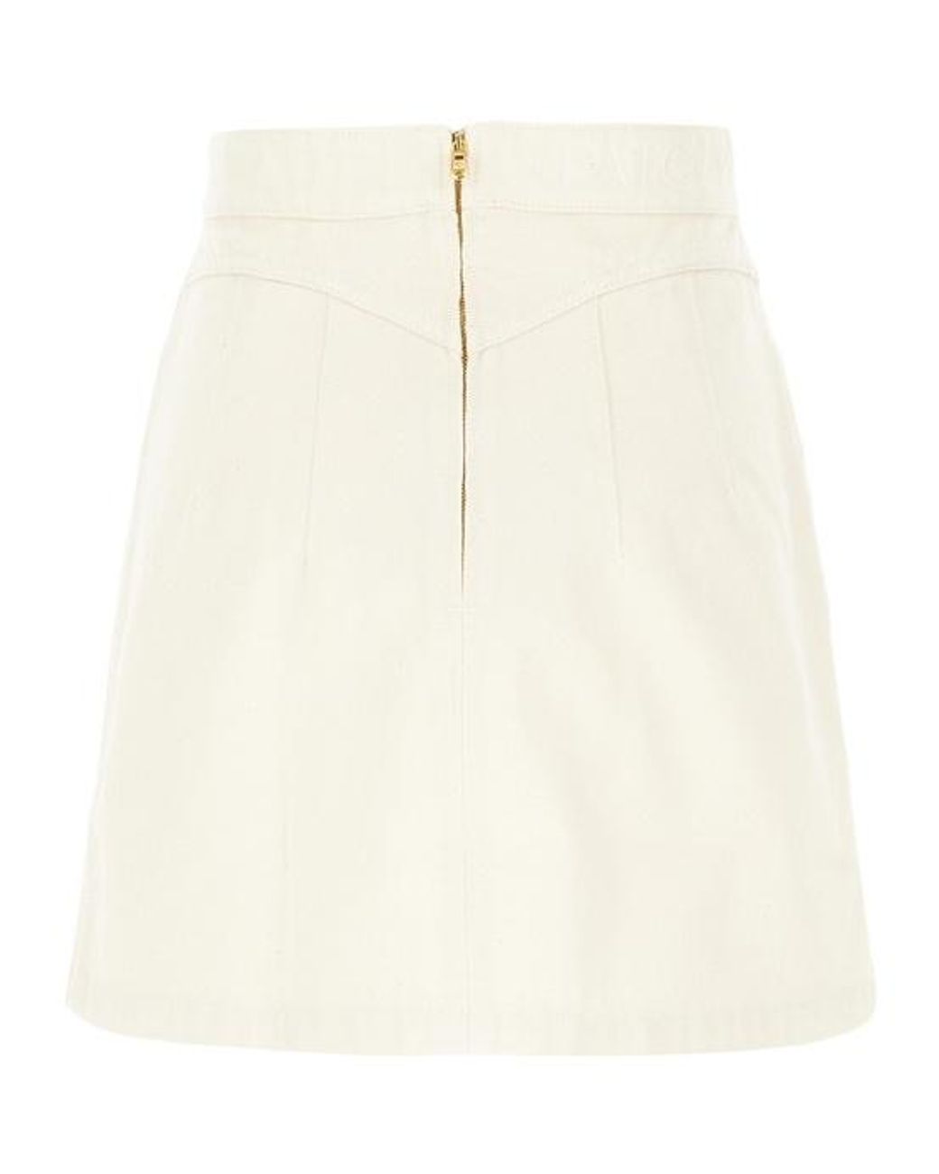 Patou Natural A-Line Denim Mini Skirt