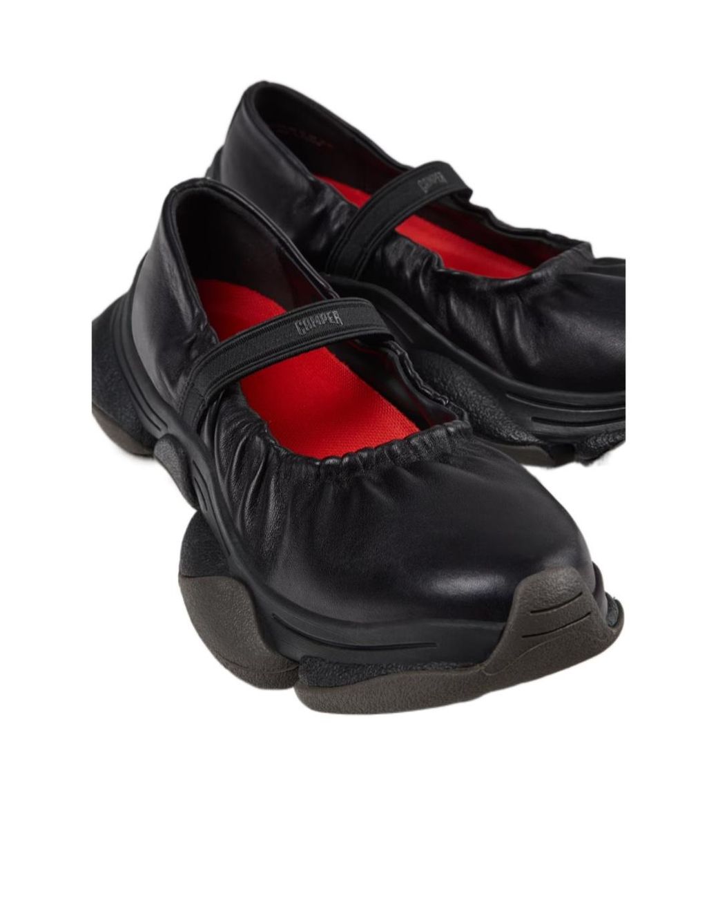 Camper Black Round Toe Slip-On Sneakers