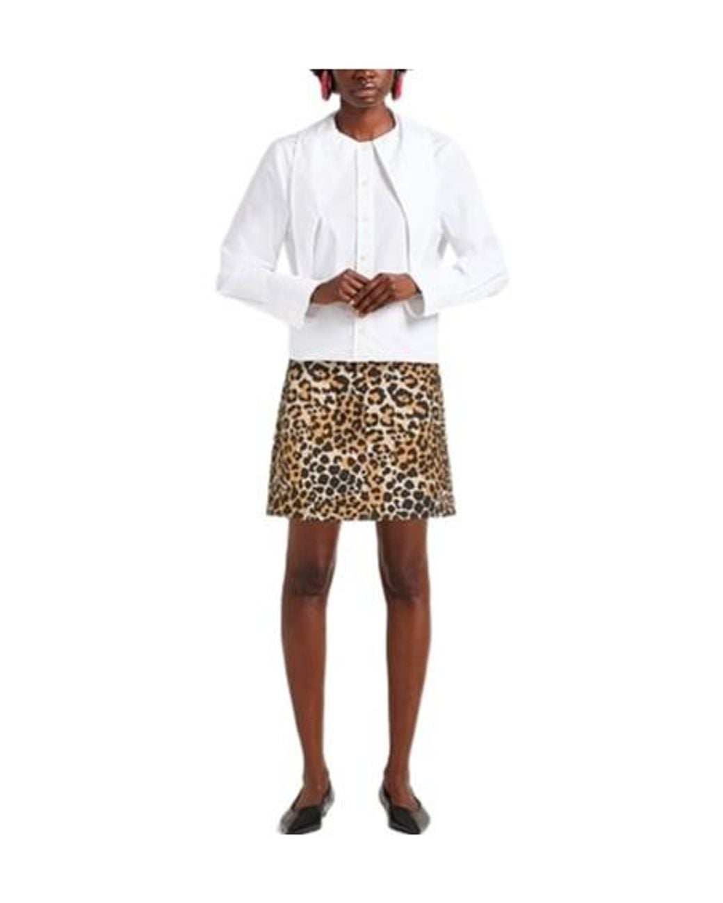Weekend by Maxmara Natural Leopard Print A-Line Dress