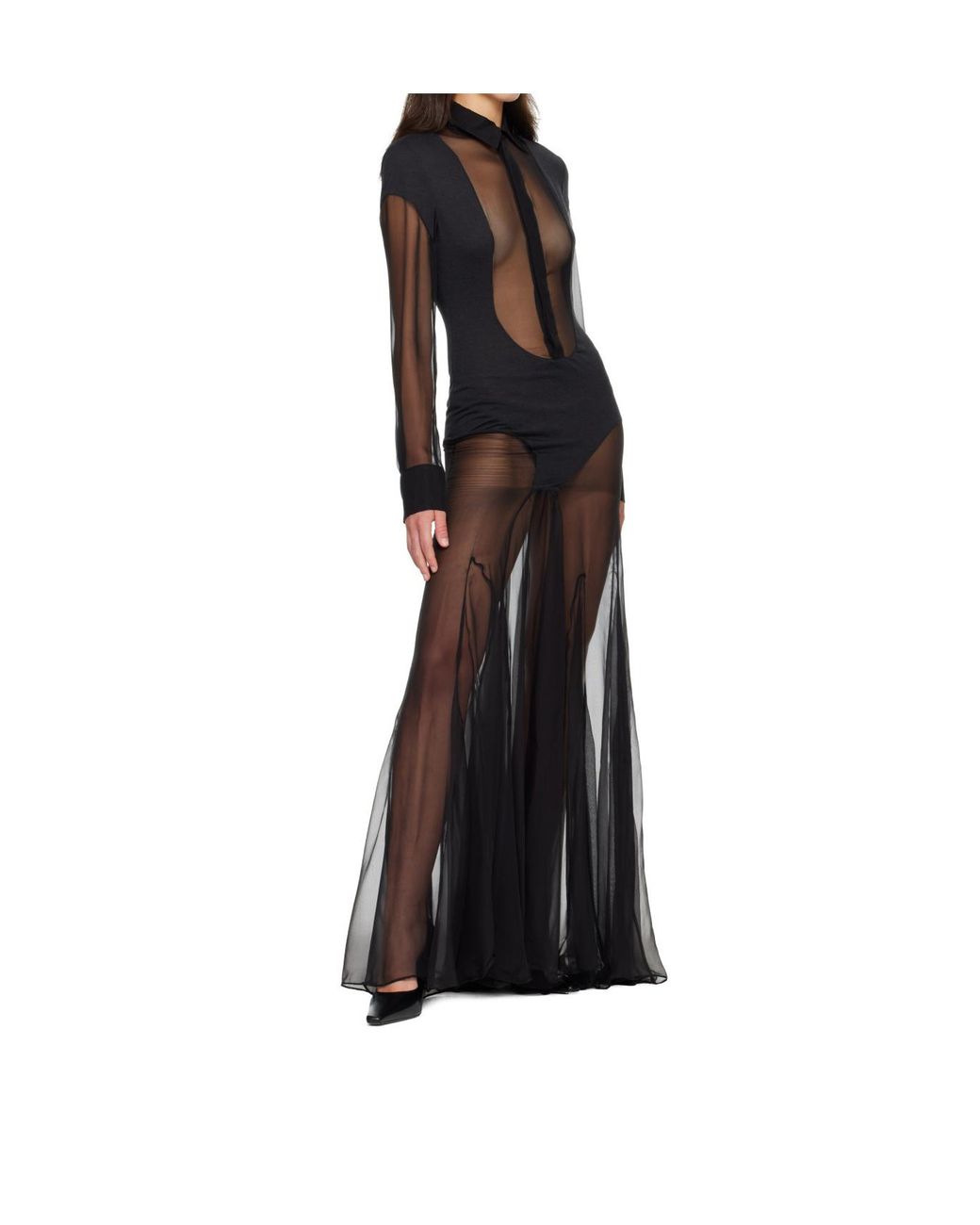 Jean Paul Gaultier Black Sheer Dress