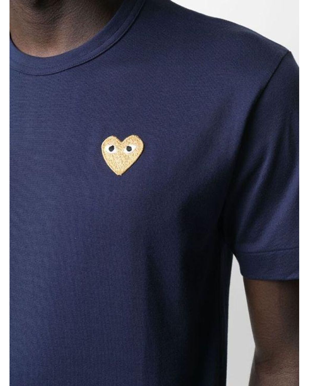 COMME DES GARÇONS PLAY Blue Logo T-Shirt for men