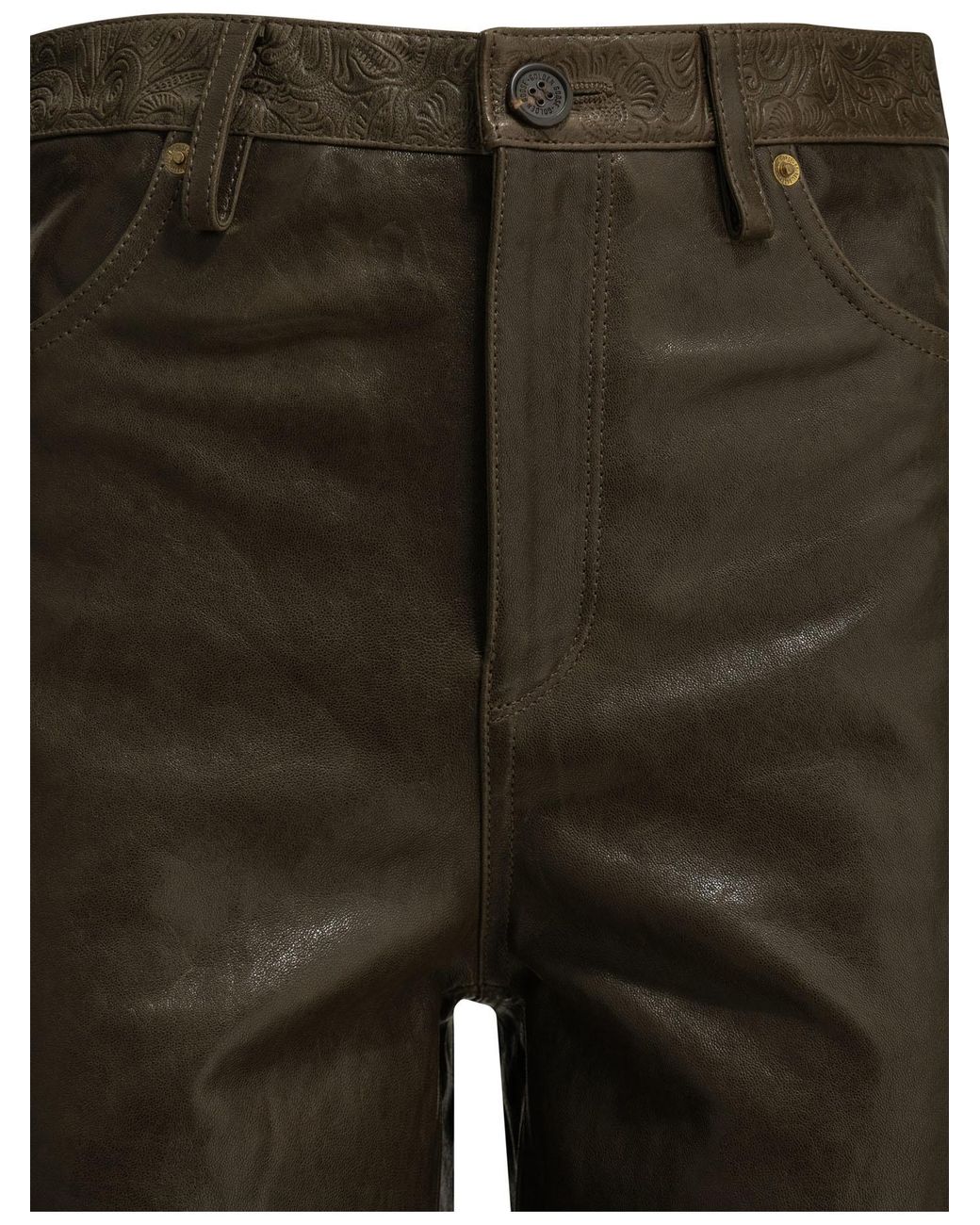 Golden Goose Deluxe Brand Gray Melany Leather Pants