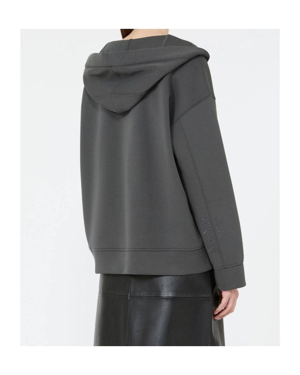 Max Mara Gray Buona Relaxed Hoodie