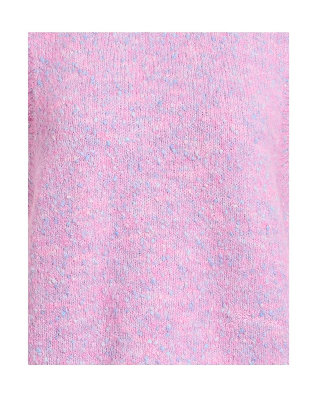 Ganni Pink Fashion Sleeveless Crew Neck Knit Tank Top