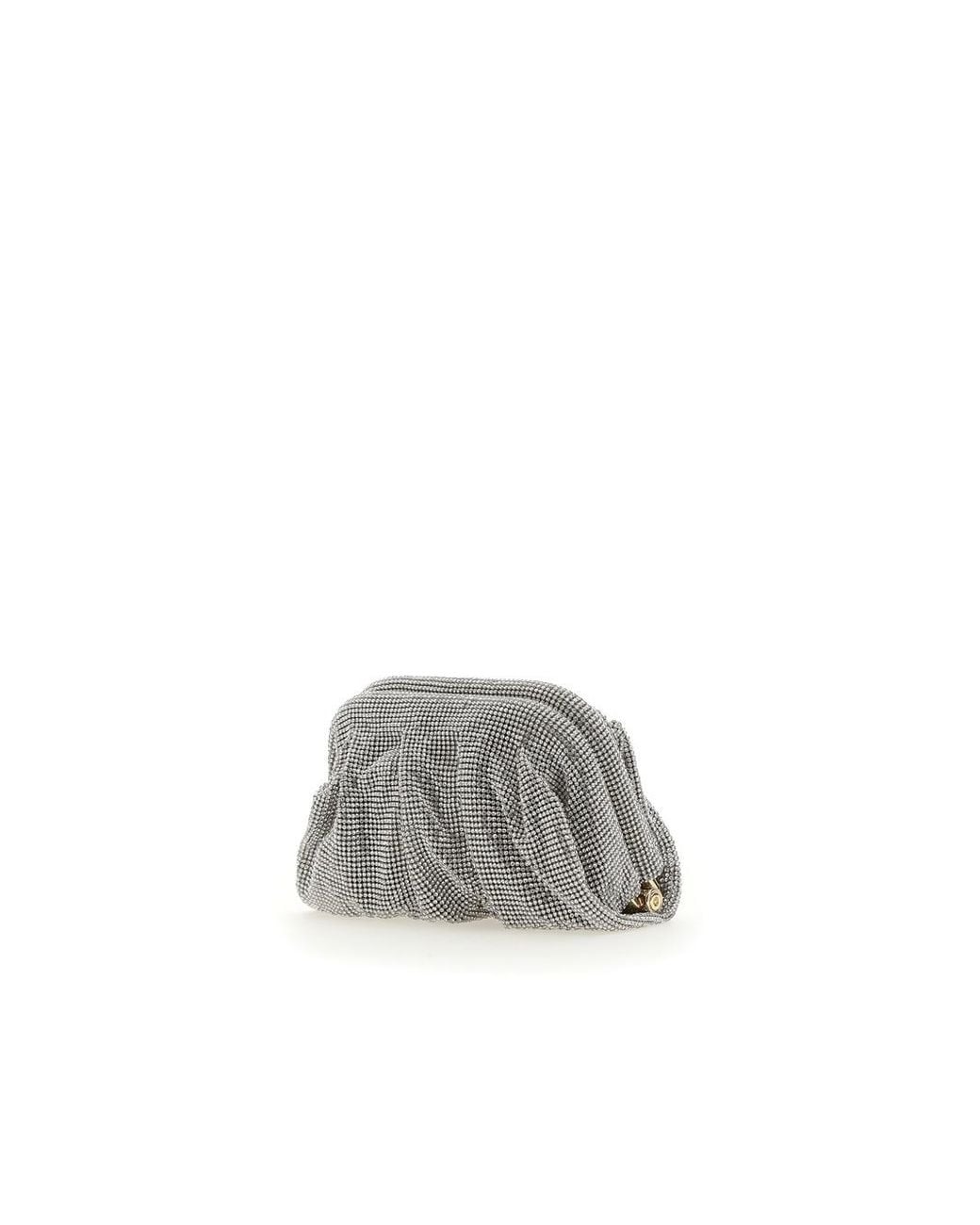 Benedetta Bruzziches Gray Venus La Petite Embellished Clutch Bag