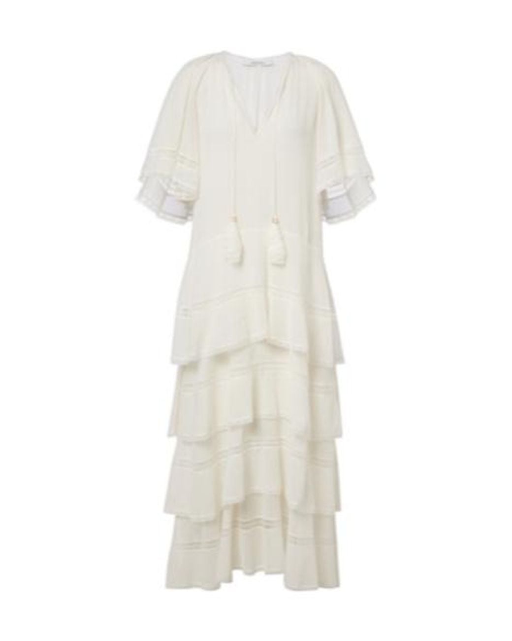 Dorothee Schumacher White Dreamful Cotton And Silk Midi Dress