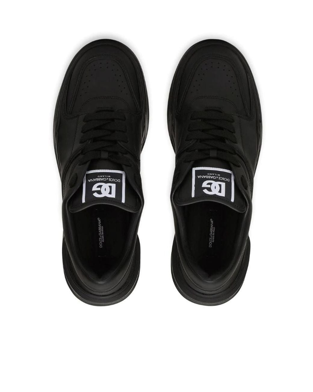 Dolce & Gabbana Black Leather Sneakers for men