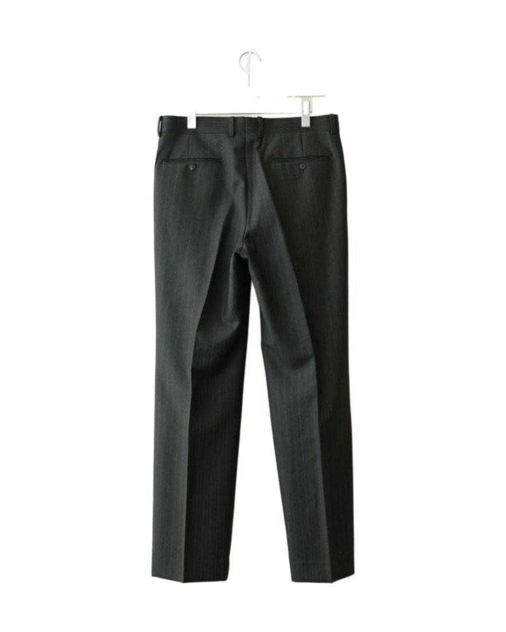 Auralee Black Bluefaced Two-Tuck Slacks for men