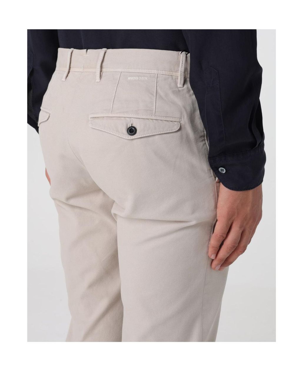 Incotex Natural Casual Trousers With Belt Loops for men