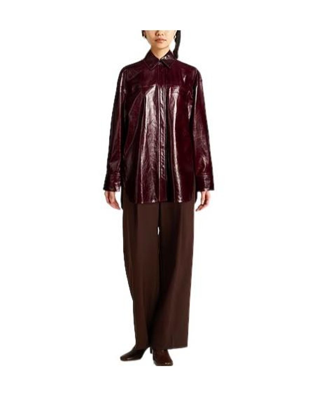 Sportmax Purple Burgundy Jacket Lambskin