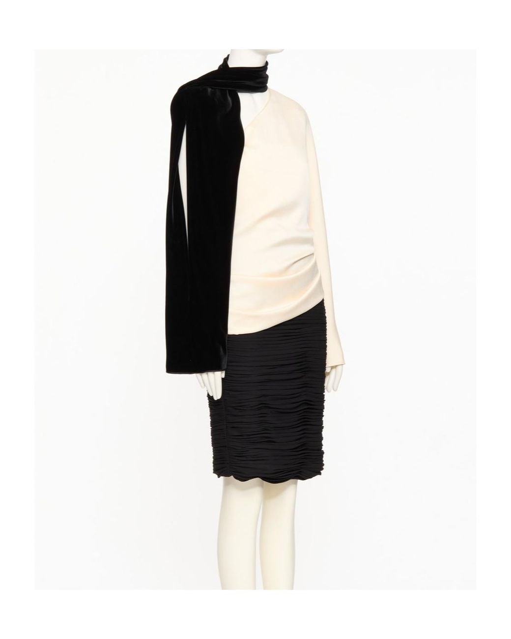 Valentino Black Pleated Dress