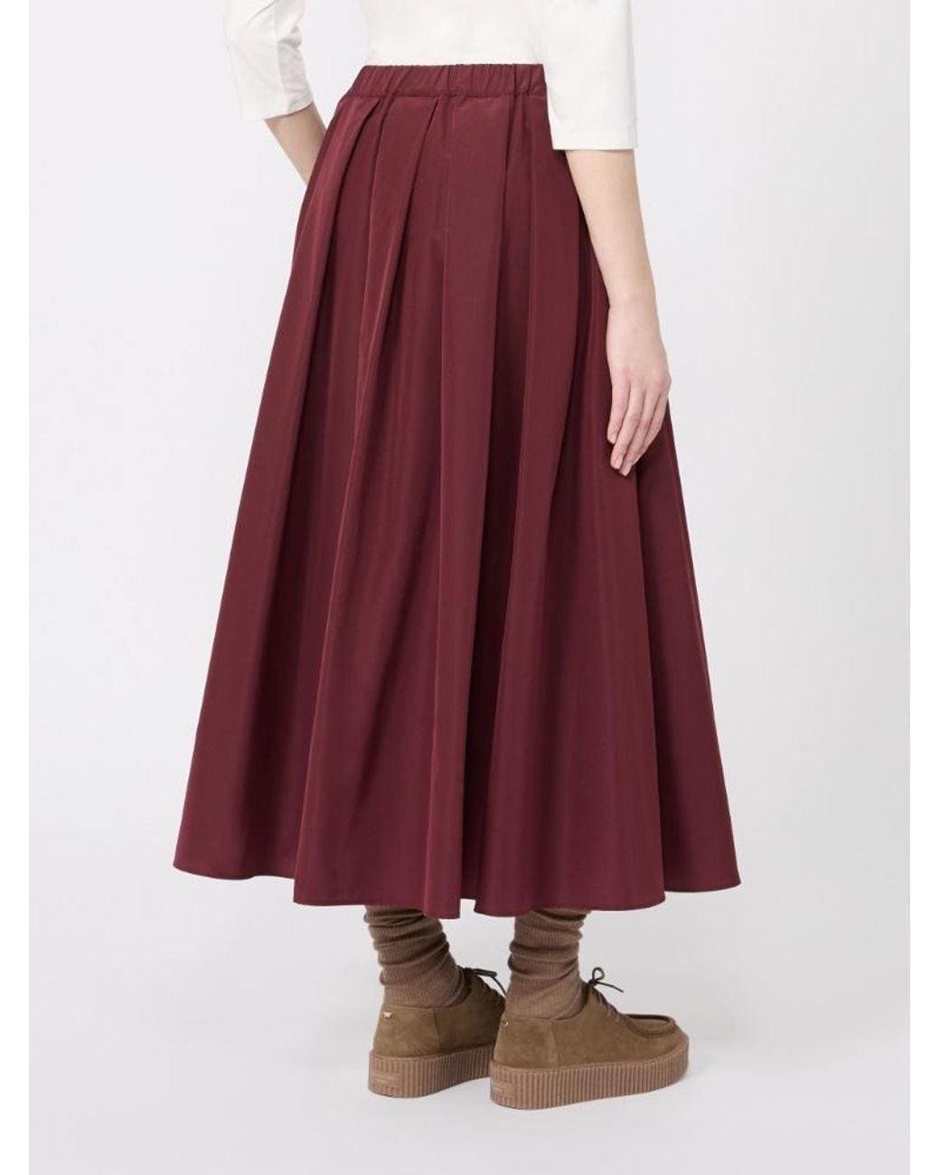 Weekend by Maxmara Purple Long Taffeta Skirt