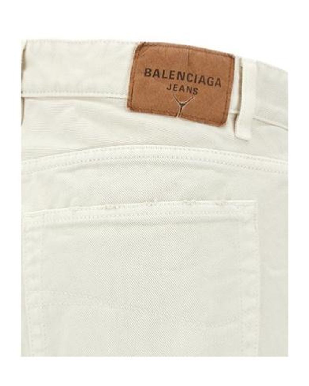 Balenciaga White Straight-Leg Loose Fit Pants