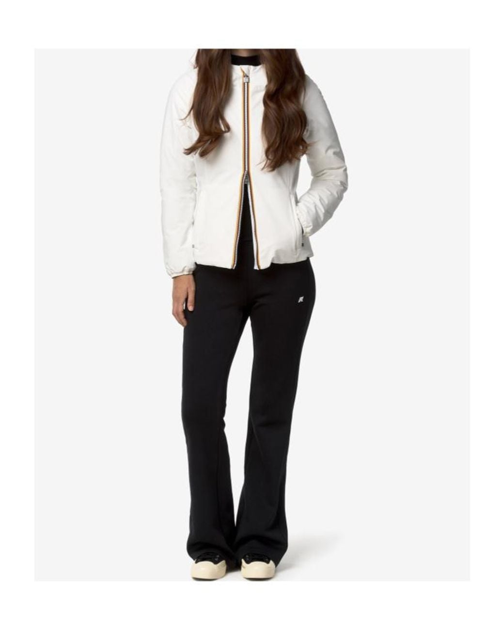 K-Way White Lilyst Warm Hooded Jacket