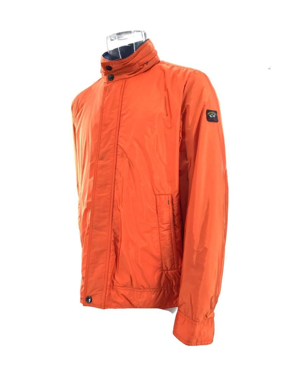 Paul & Shark Orange Zip-Up Cotton Padded Jacket for men