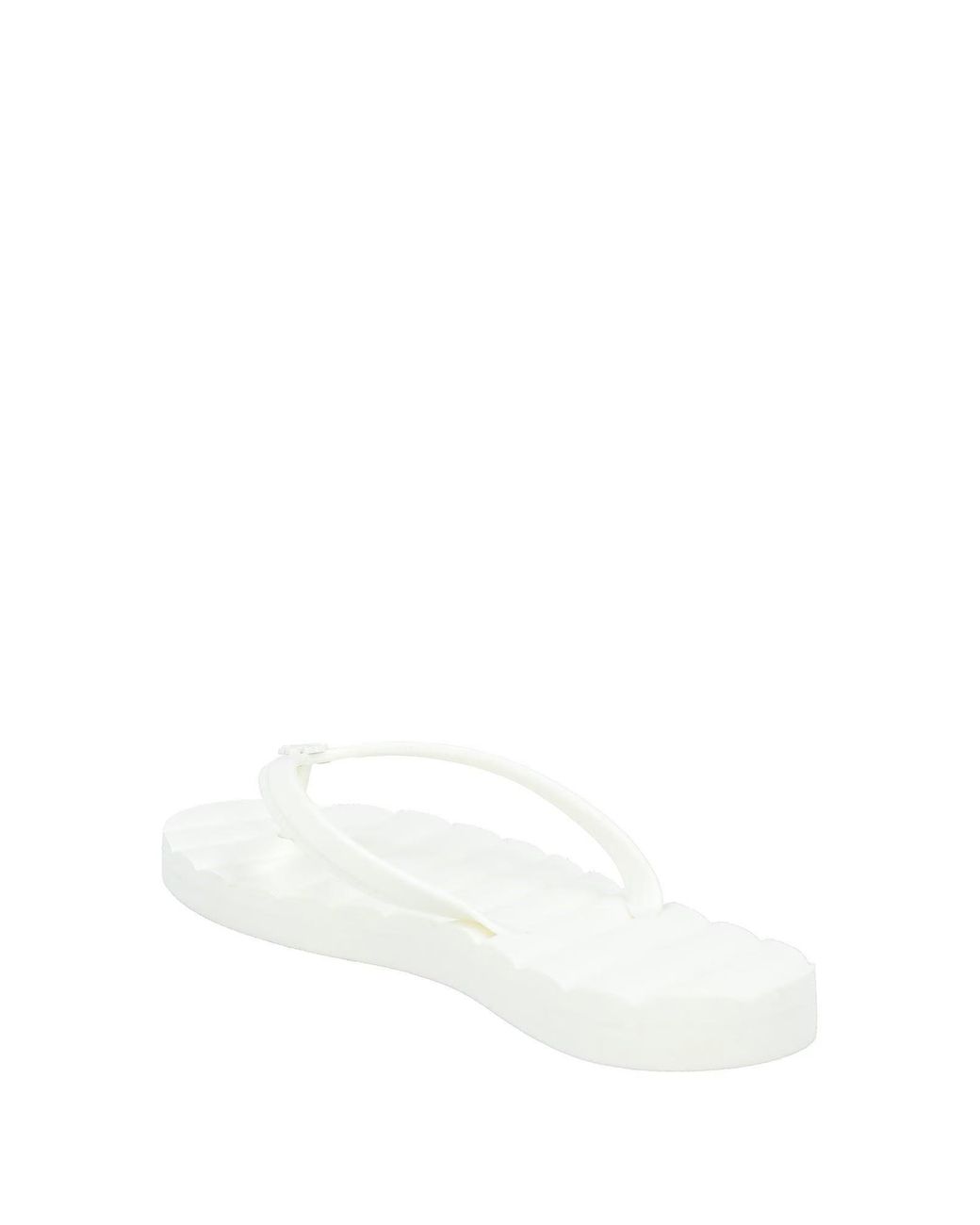 Tory Burch White Minimalist Comfortable Non-Slip Flip-Flops