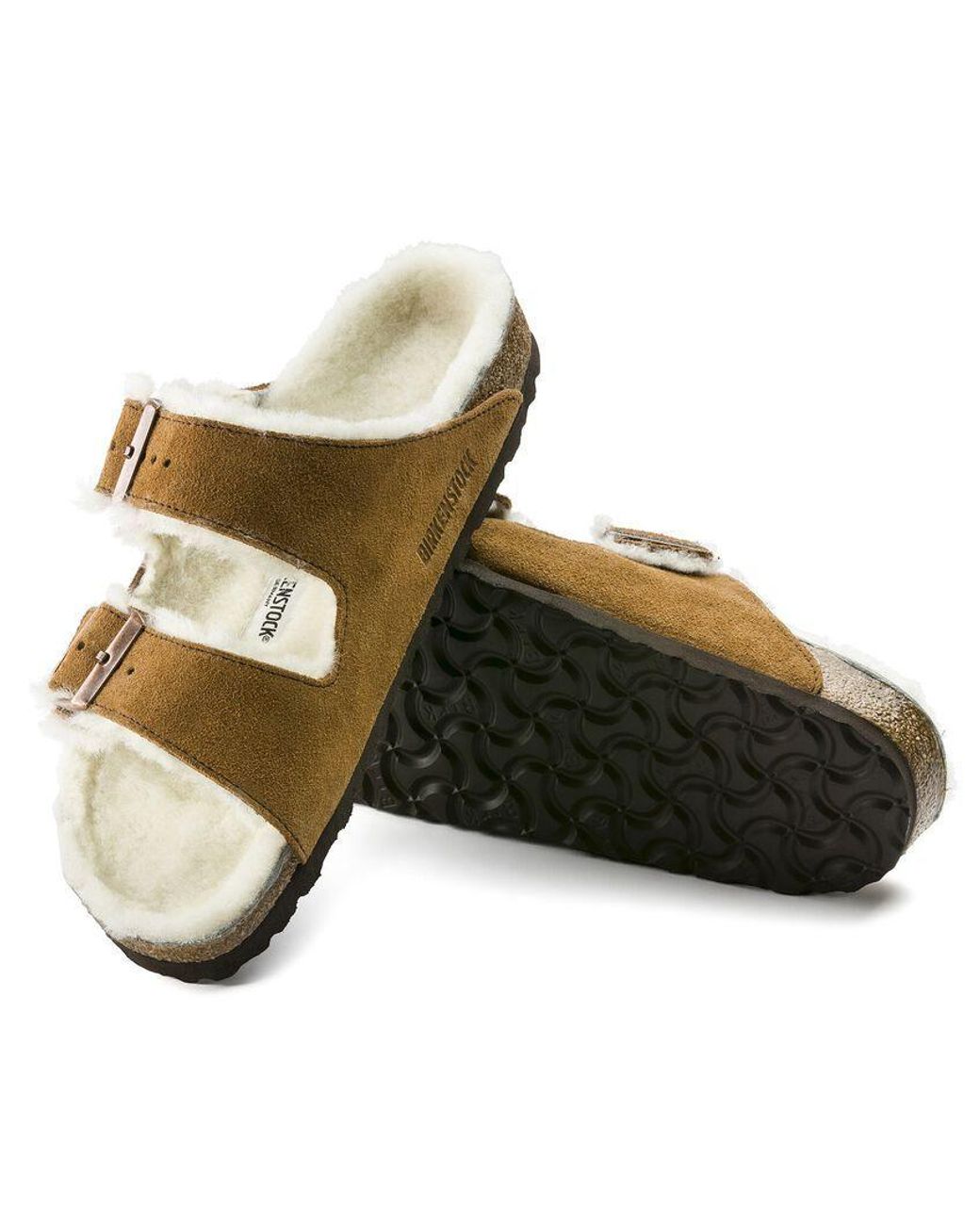 Birkenstock Brown Arizona Open-Toe Slides for men