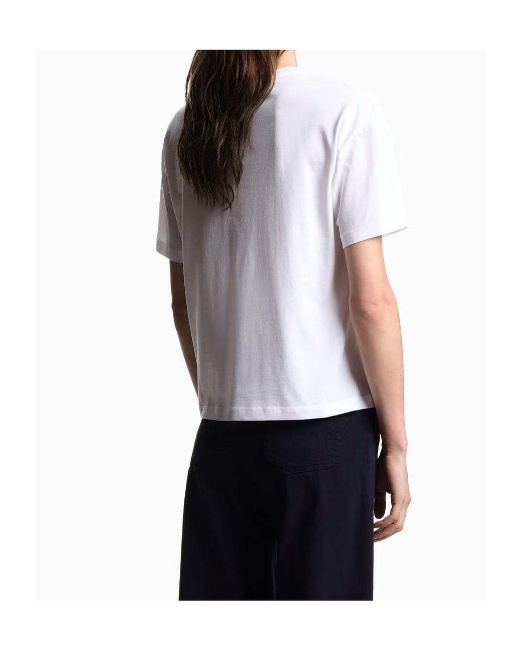 Emporio Armani White Graphic-Print T-Shirt