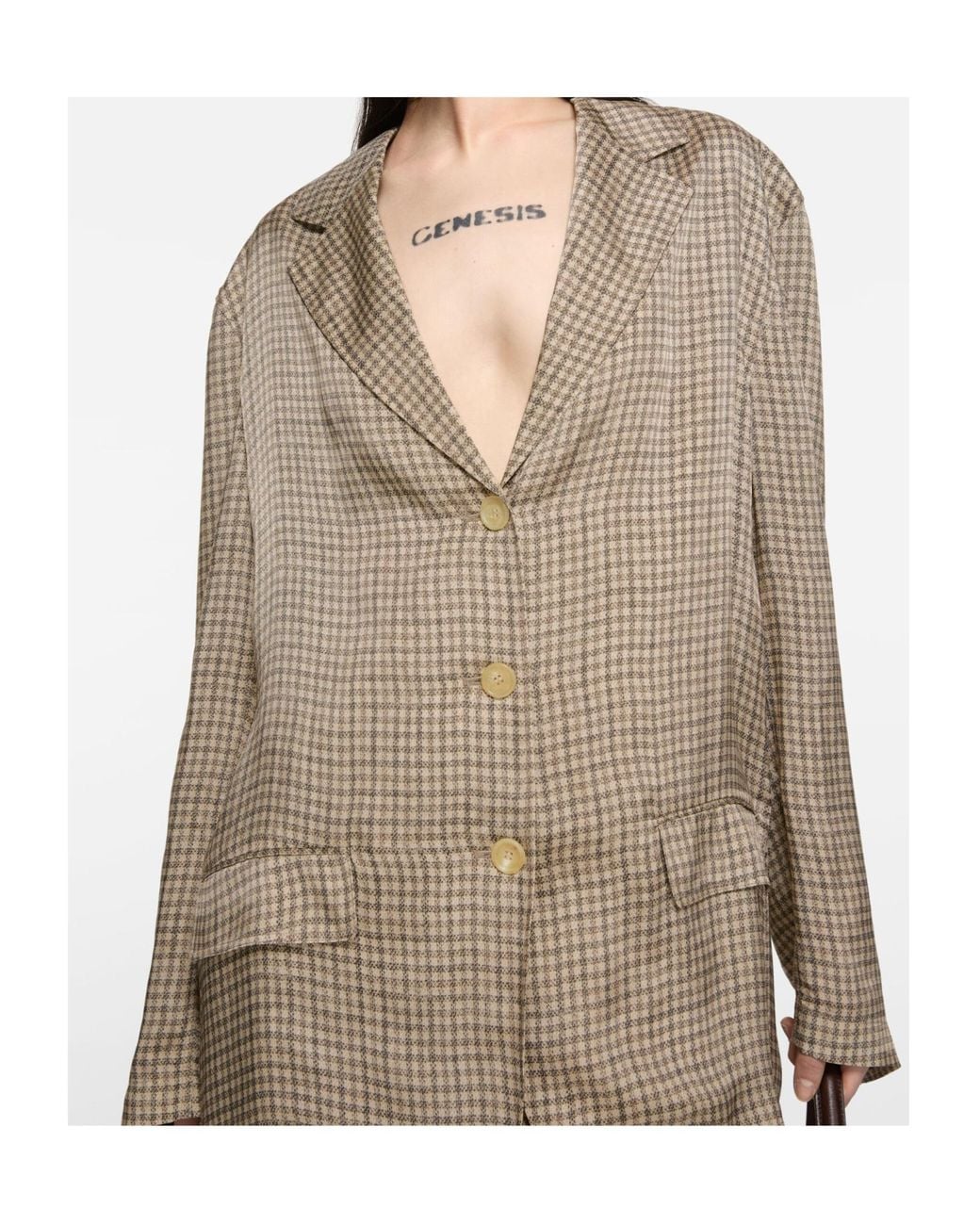 Acne Natural Faux-Fur Collar Jacket